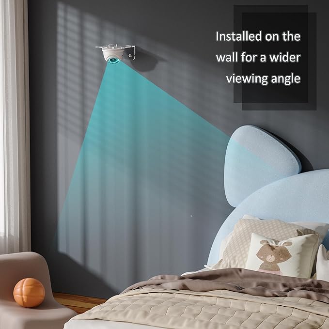 Clear Acrylic Wall Shelf 3 Pack for Smart Security Cameras, Baby & Pet Monitors, Small Floating Shelf for Plants, Speaker, Dog Camera, with Cable Clips