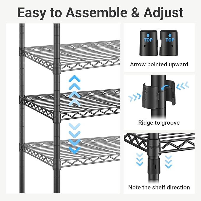 VIPEK X30 Expandable Clothes Rack Adjustable from 5' to 6'11", 950lbs Capacity Heavy Duty Portable Closet with 4 Hanger Rods & 7 Wire Shelves, Metal Wardrobe System for Reach-in Closet, White