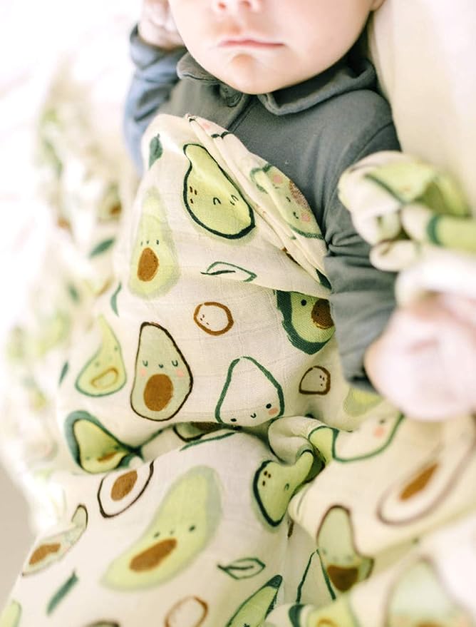 Loulou Lollipop Soft Baby Swaddle Blanket Muslin Wrap Receiving Blanket for Newborn to Toddler Girl and Boy, Large 47” by 47” - Avocado…