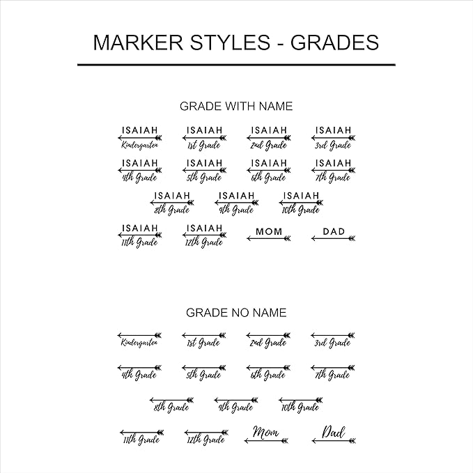 Vinyl Markers for Kids Growth Chart Ruler (K-080B) by Back40Life