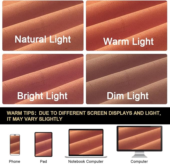 PrinceDeco Linen Blackout Curtains 84 Inches Long 100% Absolutely Blackout Textured Window Curtains for Living Room Energy Saving with White Liner,Anti-Rust Grommet, Orange,2 Panels