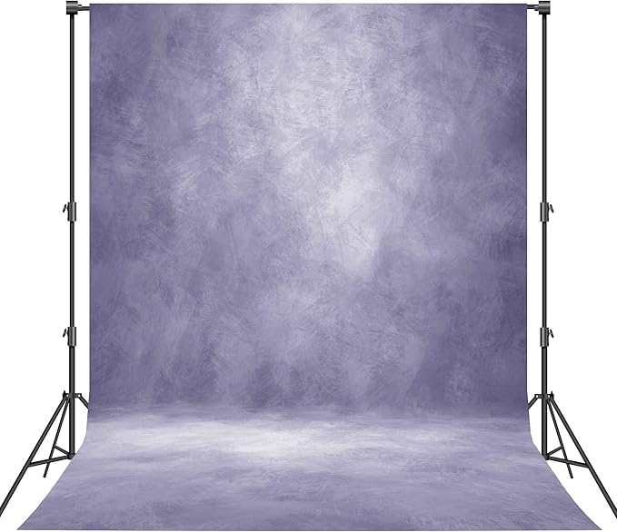 Abstract Professional Photography Backdrop for Portrait Photo Props Booth Background Photoshoot Studio with Polyester Fabric Roller Pocket on Top(6x8ft,Light Purple,No Stand)