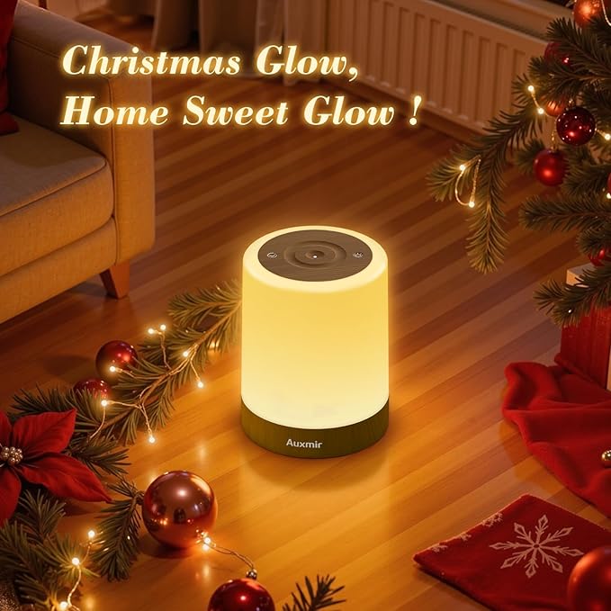Night Light for Kids Baby, Dimmable Touch Lamp for Nursery, 11 RGB Colors 5 Brightness, Portable Rechargeable Bedside Table Lamp for Nightstand, Kids Night Light for Bedroom Living Room, Dark Brown