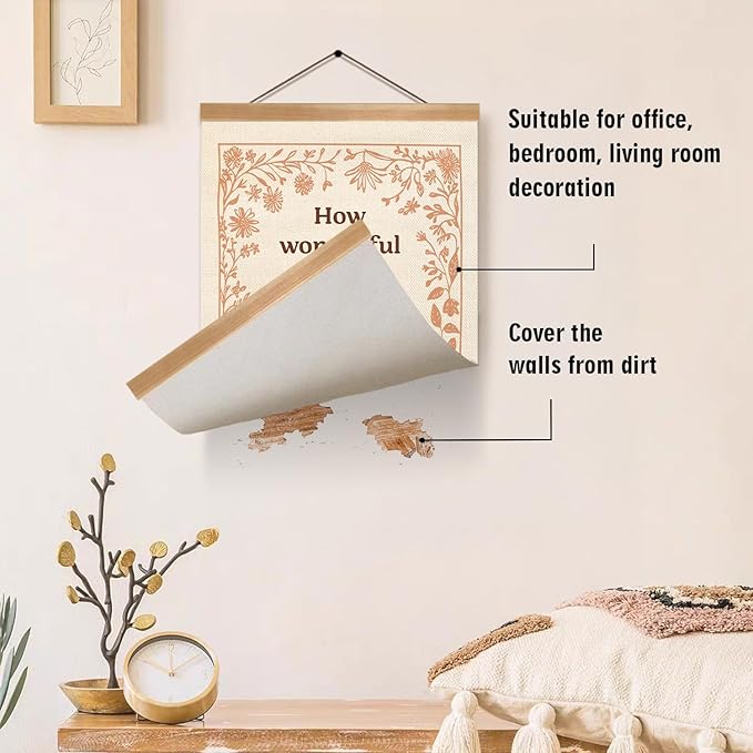 ZTGDA How Wonderful Life is Now Wall Art Decor, Boho Wall Poster,Boho Canvas Hanging Banner Wall Decor for Nursery Playroom Kids Room Home, Office12x16inch