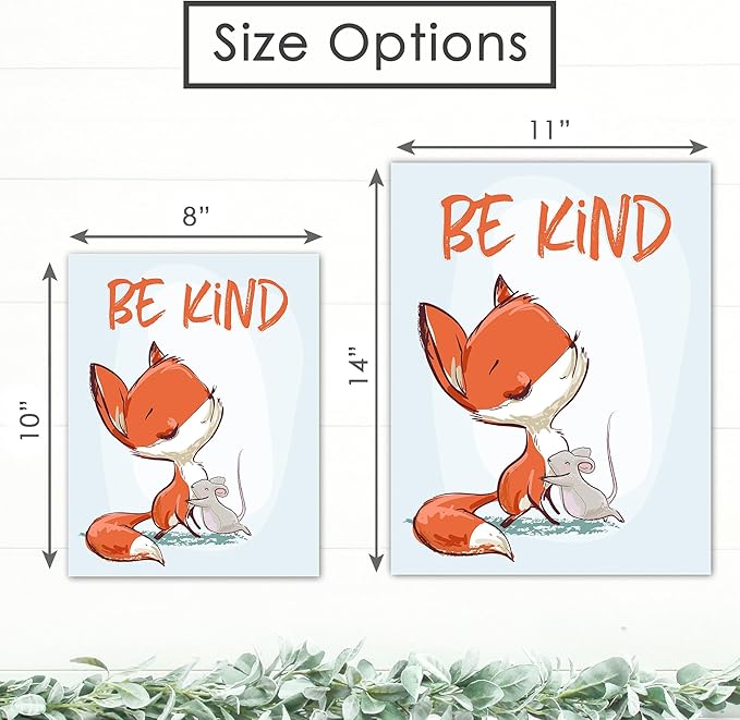 Fox Wall Art Prints (Set of 3) - Unframed - 11x14s | Inspirational and Whimsical Fox-Themed Wall Decor for Kids' Rooms, Nurseries, or Living Spaces | Wall Decor for Animal Lovers | Living Room Decor