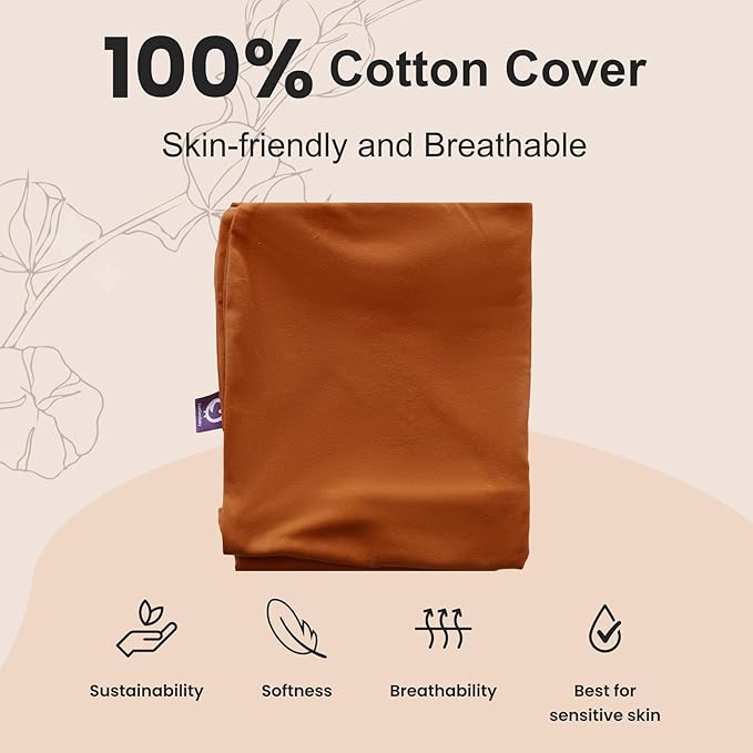 CooCooBaby Organic Infant Lounger, Baby Nest for Baby Girls & Boys, Newborn Essentials for Baby 0-12 Months, 100% Cotton (Golden Brown)