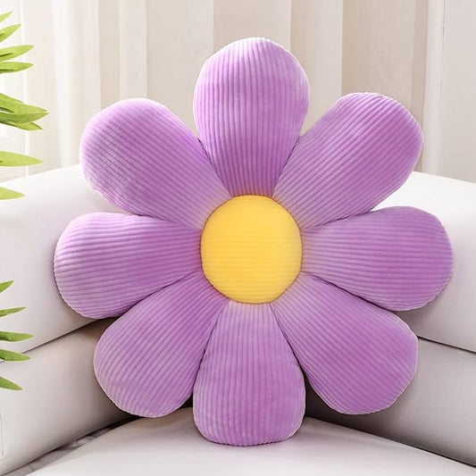 Sioloc Flower Shaped Throw Pillow, Lavender, 23.6" (1 Count)