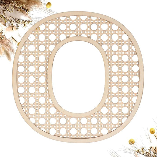 Wooden Rattan Letters 8 inch Wood Letters O for Wall Decor Crafts Boho Nursery Decor for Baby Shower Wedding Bedroom Name Signs Large Rustic Letter Home Decoration