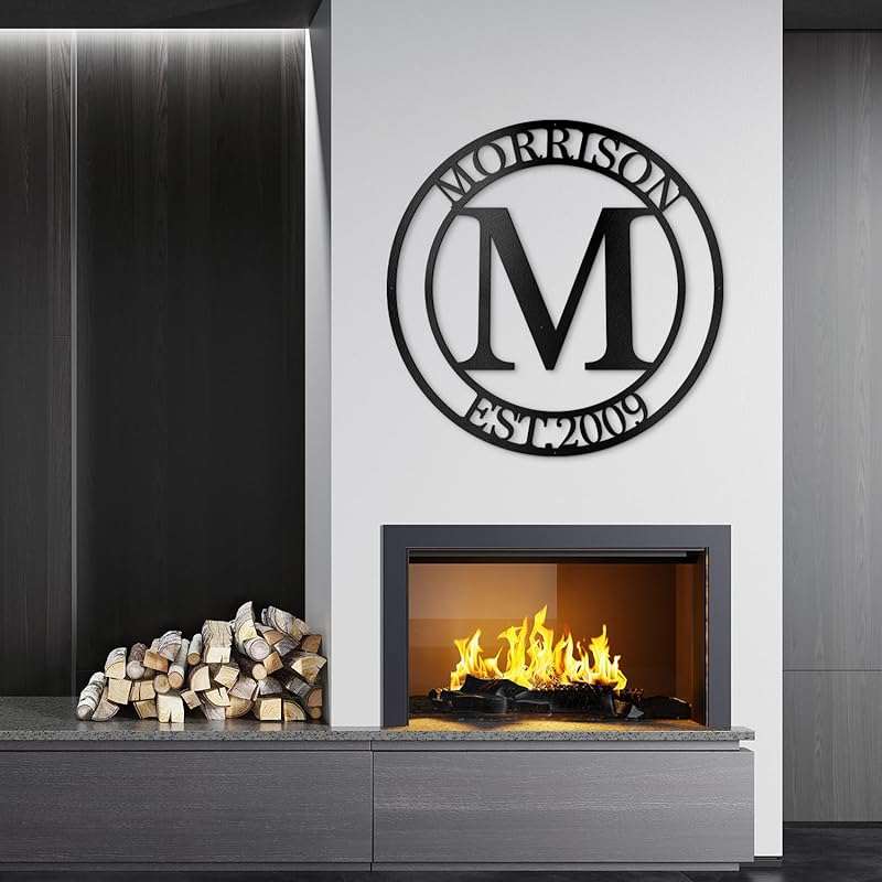 Custom Metal Signs Metal Name Sign Metal Wall Art Split Letter Monogram Wall Decor Metal Wall Art Last Name Sign Family Name Sign Personalized Wedding Gift Fire Pit Sign Outdoor Decor Cabin Sign