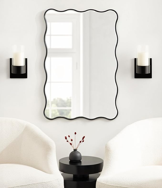 Kate and Laurel Zabler Modern Metal Wall Sconce, 5 x 6 x 10, Black, Round Candle Holder with Removable Glass Cylinder for Flameless Candle Display in Bedroom or Bathroom