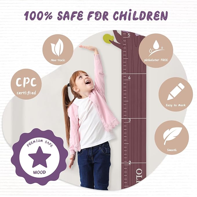 Personalized Name Growth Chart, Cute Koala Wood Height Chart, Height Measurement for Wall Boy Girls, Height Wall Chart Growth Measuring Ruler Room Wall Decor
