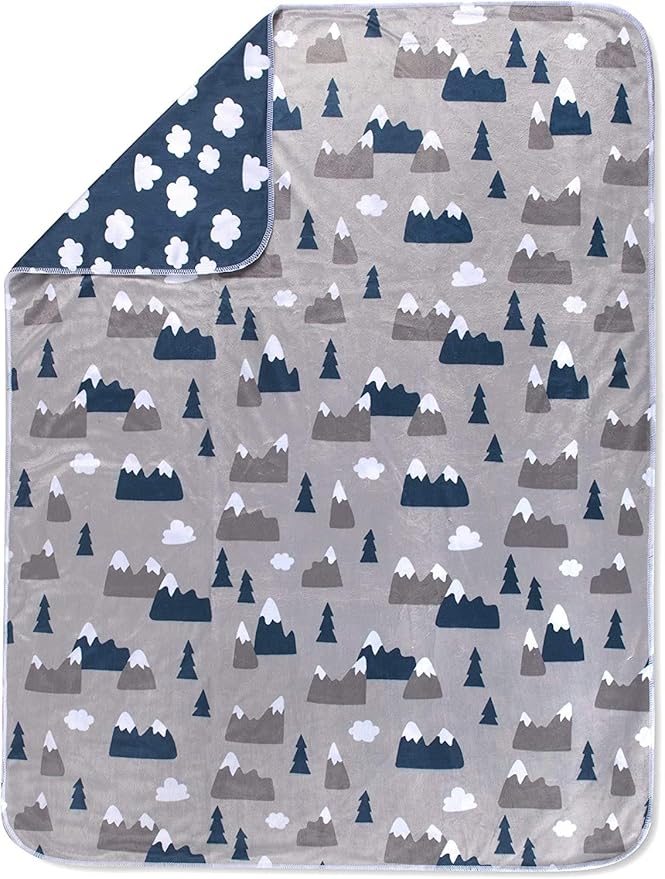 Baby Essentials Sherpa Fleece Baby Blanket 35x30 – Super Soft, Warm Reversible Baby Blankets for Newborns, Infants, Toddlers, and Nursery