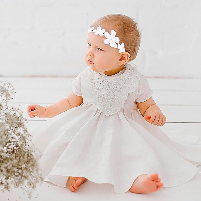 OOSAKU Baby Girl Flower Headbands Set Elastic Floral Headbands 6pcs Soft Nylon Hair Band for Newborn Toddler Hair Accessories (XKFD004)