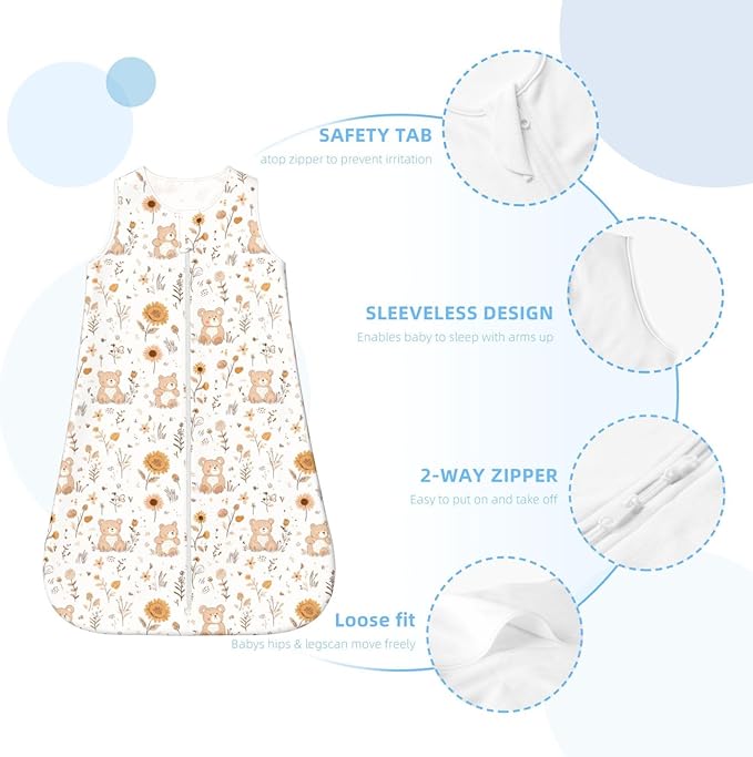Baby Sleep Sack Sleeveless Sleeping Bag Wearable Blanket Soft Breathable Toddler Sleep Bag Colorful Dinosaur