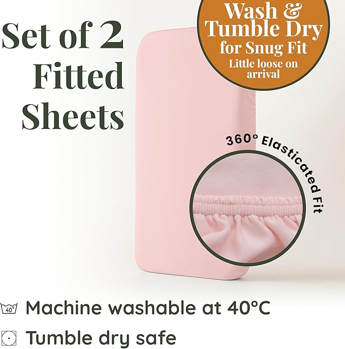 GOTS Organic Bedside Bassinet Sheets 33x20 for Maxi COSI Iora, Newton, Cowiewie, Baby Delight, Mika Micky, Ronbei, Koola Baby Bond, Kidsclub, Luxury Turkish Cotton - Rectangle 32x19-33x20
