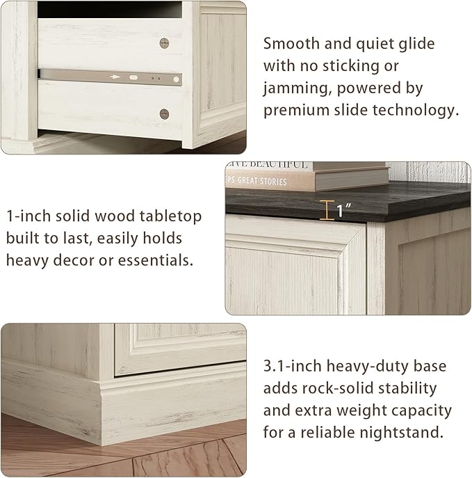 CARPETNAL Farmhouse 8 Drawer Dresser for Bedroom, 55 Inch Wide Modern White Dresser TV Stand with Large Drawers & Bar Handles, Rustic Wood Chest of Drawers for Bedroom, Living Room, Hallway, Entryway.