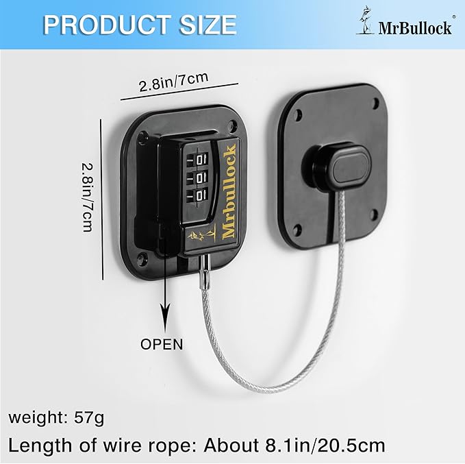 Refrigerator Lock Fridge Locks for Kids Keyless Child Safety Cabinet Locks for Cabinets Closets Drawers Window Electrical Appliances