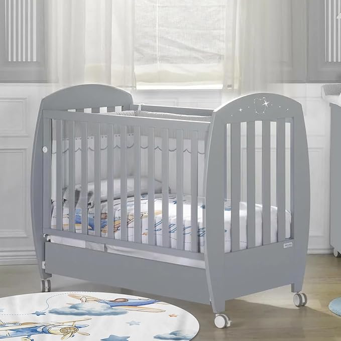 Custom Baby Crib Bedding Set - Toy Airplane Design Personalized Name Baby Nursery Bedding 3 Pcs Set - Chic Soft Blanket, Fitted Sheet, Room Rug for Newborns Boys Girls Gifts