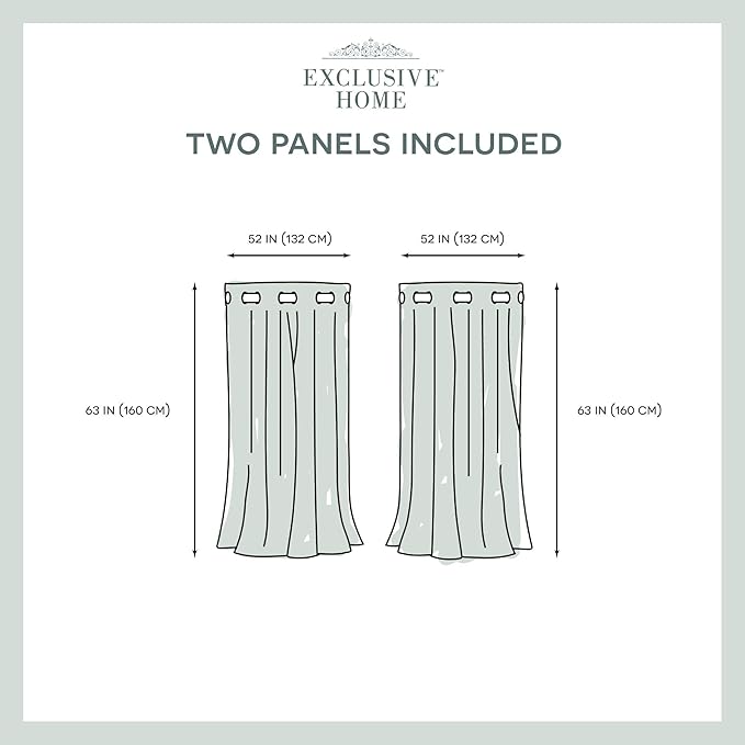TOWN & COUNTRY LUXE Talia Double Layer Indoor Curtains, Sheer and Room Darkening Blackout, Grommet Top, Energy Efficient, 2-Pack Set, 52"x63", Rose Blush