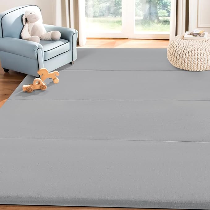 MeMoreCool Kids Floor Futon Mattress, Play Mat Muscle Mat Large 6x4 FT, Thicken Foam Tatami Mattress for Children Play Area, Foldable Sleeping Crawling Pad for Playroom