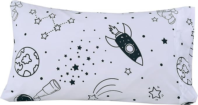 MAG 3Pcs White and White Space Duvet Cover Full,Space Bedding,Galaxy Duvet Cover Set,for Toddlers Kids,Boys Teens and Girls,Soft Microfiber,no Comforter Inside.