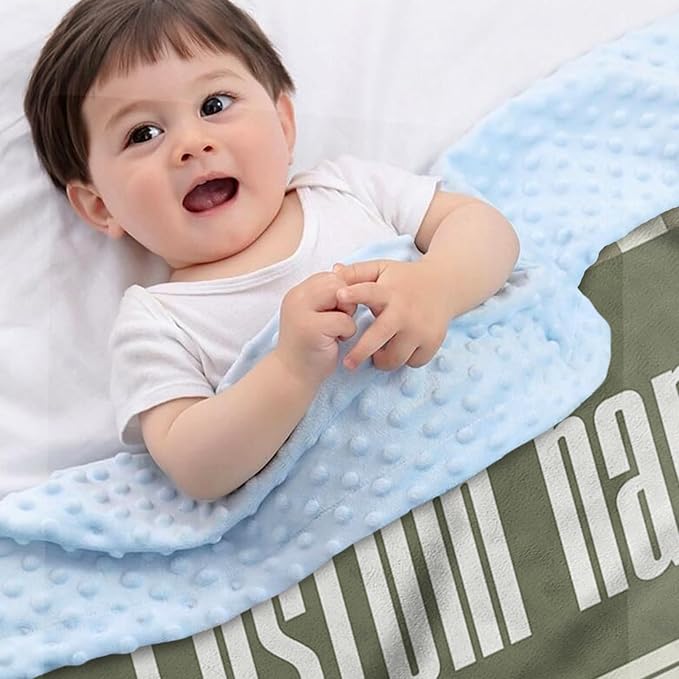 Personalized Baby Blanket with Name – Mallard Pattern Soft Receiving Blanket for Newborn Boys Girls, Custom, Woodland Theme Nursery Decor for Toddlers