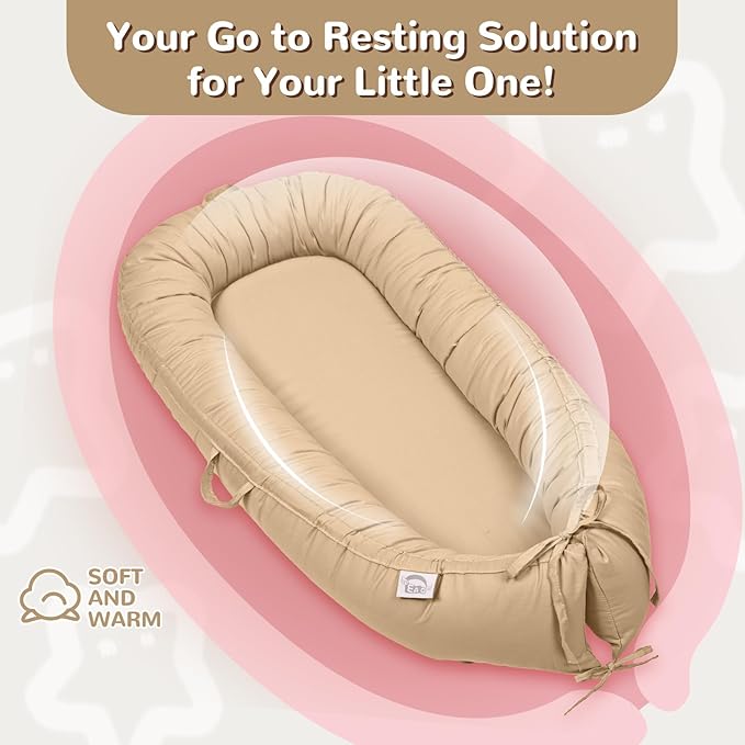 Baby Lounger, Infant Lounger for Newborn,Portable Baby Nest Cover Breathable & Soft, Newborn Essentials