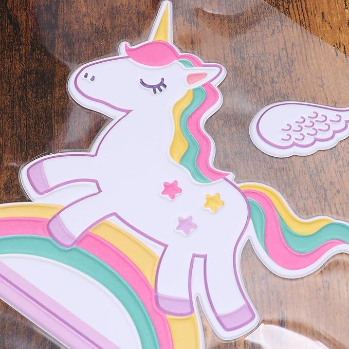 Luminous Unicorn Wall Sticker Creative Rainbow Switch Decal for Bedroom Playroom Home Decoration