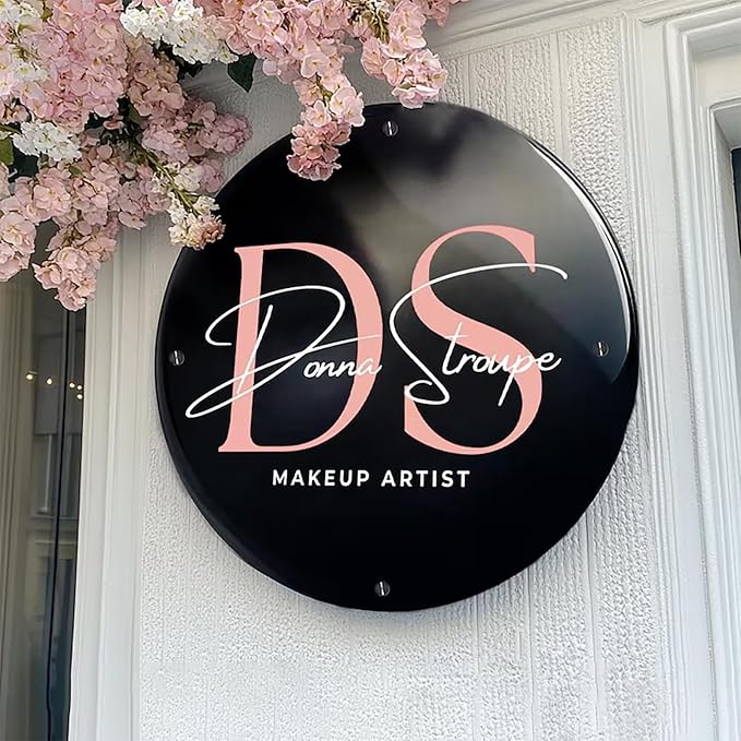 Custom Acrylic Business Sign Acrylic Wall Sign Logo Personalized Wall Decor for Beauty Salon Hanging Office Coffee Shop Signage
