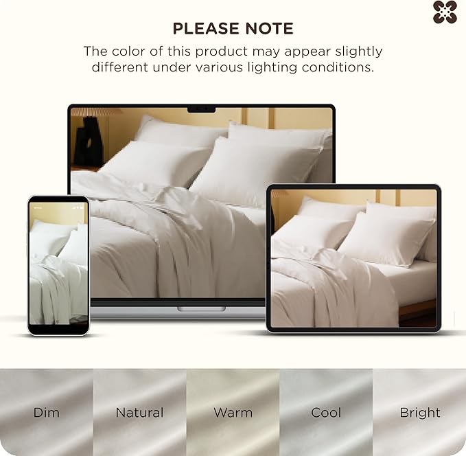 Bedsure Cooling Duvet Cover Queen Size, Cotton & Rayon Derived from Bamboo Blend Duvet Cover Set for Hot Sleepers,Ultra-Soft, Breathable & Lightweight Home Bedding for All Seasons (Linen,90"x90")