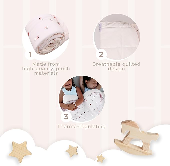 Nyte Nyte Baby - 1.0 TOG Soft Baby Quilted Blanket - Lightweight and Breathable, Ideal for Newborns and Toddlers, 39" x 57", Machine Washable, Daisy