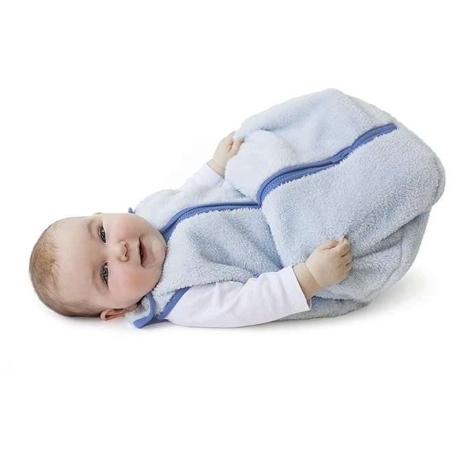 baby deedee Sleep nest Teddy Baby Sleeping Bag Sack for Boys and Girls, Toddler and Infants, Soft Blue, Large (18-36 Month)
