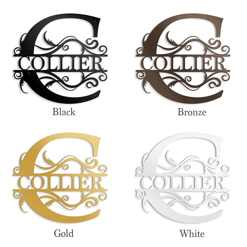 Custom Metal Signs | Metal Name Sign | Split Letter Monogram | Last Name Sign | Family Name Sign | Personalized Wedding Gift | Outdoor Metal Art | Metal Art | Housewarming Gift | Metal Wall Decor