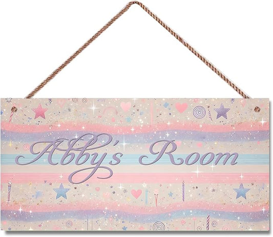 Personalized Sign Sweet Dream Wooden Sign For Kids Room Boys Bedroom Door Decor,Custom Name Flowers Wall Art Decor Decorative Plate for Nursery Little Man Cave