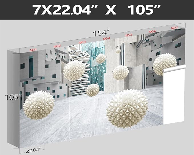 XMPMBM-3d planar Fabric Nursery Room Wallpaper Grey Abstraction Art Bathroom Wall Mural-W 154" X H 105"（112 Square Foot）