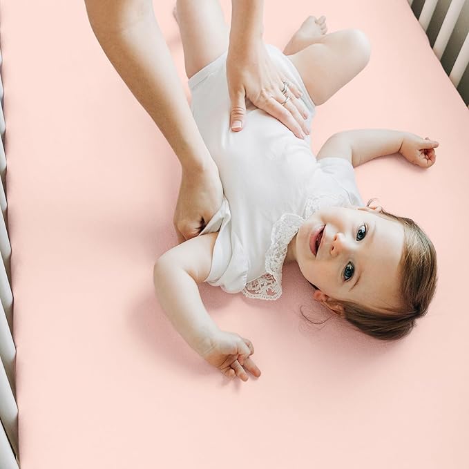 KeaBabies 2-Pack Baby Crib Sheets for Boys, Girls - 52x28 Viscose Derived from Bamboo Toddler Bed Sheets Neutral, Fitted Crib Mattress Cover for Standard Baby Bedding, Soft & Cozy (Cameo)
