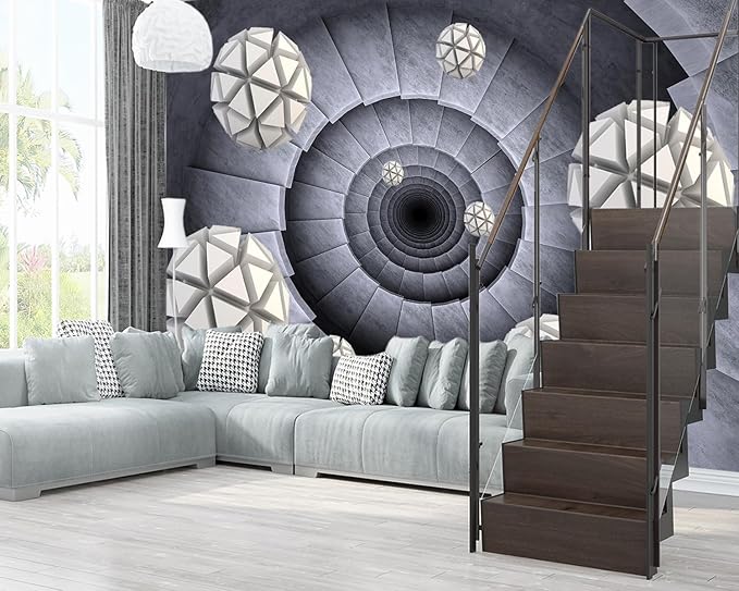 XMPMBM-3d planar Fabric Nursery Room Wallpaper Grey Abstraction Art Bathroom Wall Mural-W 154" X H 105"（112 Square Foot）
