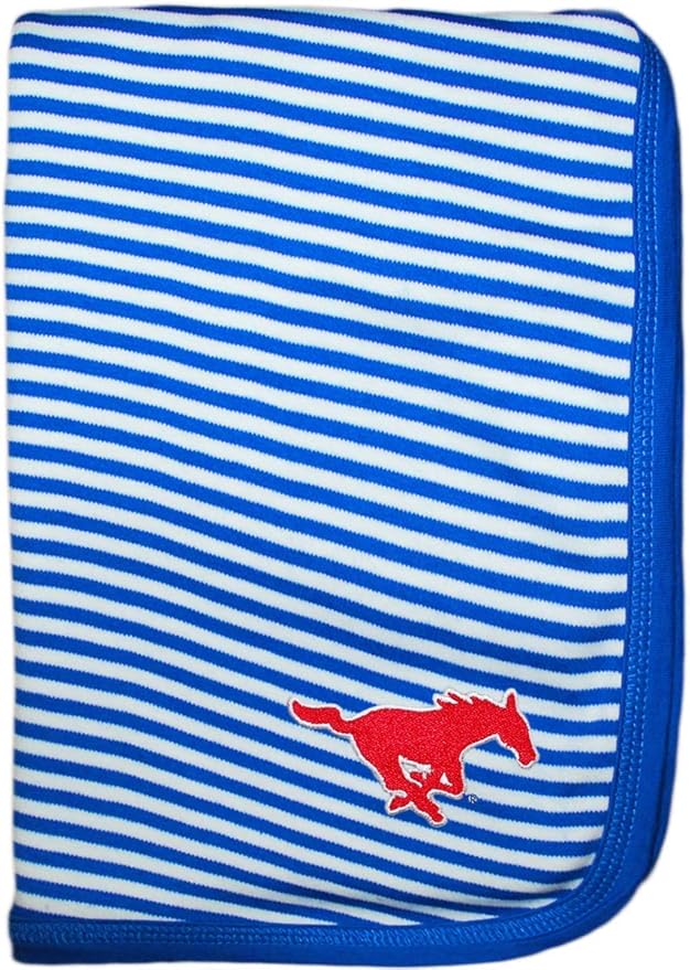 Creative Knitwear Southern Methodist University Mustangs Striped Baby and Toddler Blanket