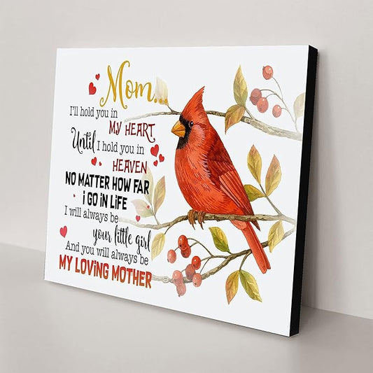 Canvas Wall Art Modern Home Art Mom In The Heaven Canvas, Hummingbirds Design Wall Art Artwork for Living Room Office Decor Framed Ready to Hang 8"x12"