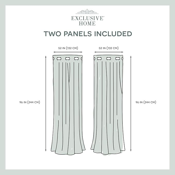 TOWN & COUNTRY LUXE Talia Double Layer Indoor Curtains, Sheer and Room Darkening Blackout, Grommet Top, Energy Efficient, 2-Pack Set, 52"x96", Rose Blush