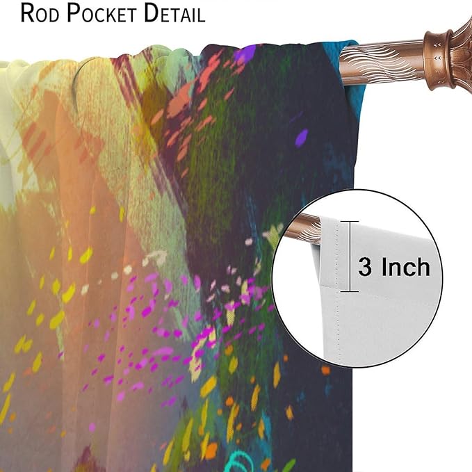 Ocean Blackout Curtain, Untouched Wild Underwater Aquatic World Corals Exotic Fishes Seascape Curtain for Living Room Cafe Set 2 Panels,55x63 Inches