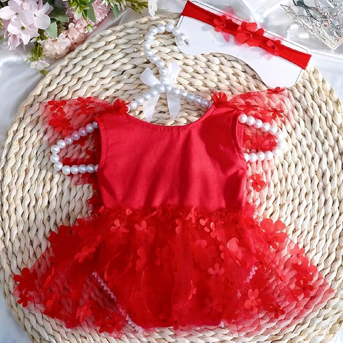 Newborn Girl Photography Outfits, Backless Lace Romper with Flower Headband Photo Props, Baby Girl Photoshoot Outfits