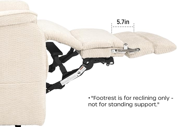 DYNOX 350 LBS Tall Man Power Dual Motor Lift Recliners Chairs for Elderly Lay Flat Lift Chair with Infinite Positions, Heat & Massage, Supports(9198L,Chenille,Beige)