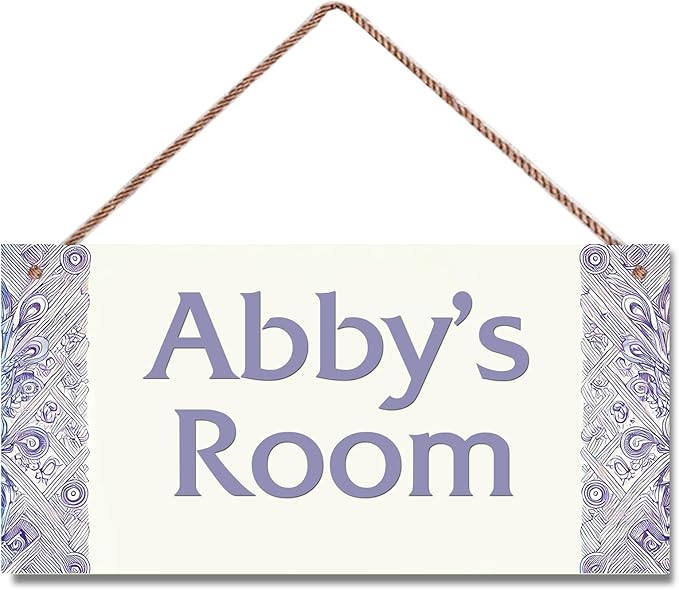 Personalized Name's Flowers Nursery Kid's Children's Girls Bedroom Door Sign Wood Plaque Sign Wall Decor Wall Art Decor Decorative Plate