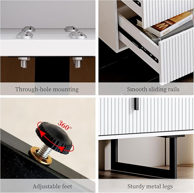 Modern Chest of Drawers with 9 Drawers,Deep Drawers,Clothes Organizer,Large Storage Cabinet for Living Room, Bedroom,Hallway,with Anti-Tipping Device, Black