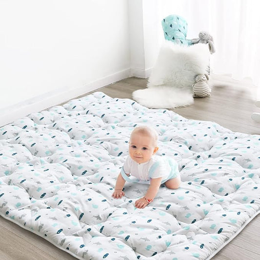Baby Play Mat for 71'' x 59'' Playpen, Playmat for Babies and Toddlers, Baby Mat for Floor Large & Thick, Non Slip, Easy Clean, White