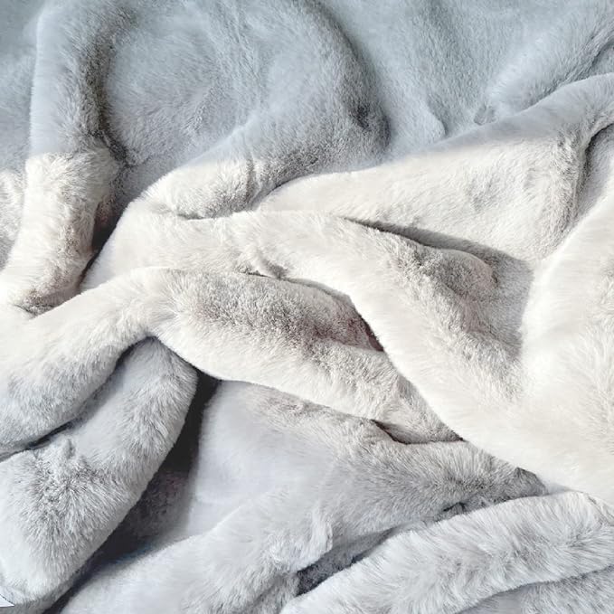 Grey Faux Rabbit Washable Furry Fur Area Rugs for Living Room Bedroom Gray Fluffy Sheepskin Rug Nursery Decor 4x6 Area Rug
