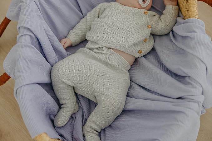 Copper Pearl Baby Swaddle Blanket - Premium Knit Baby Blanket, Large Soft Stretchy Receiving Blankets for Baby Boy and Girl, Swaddles for Newborn, Infant, and Toddler (Periwinkle)