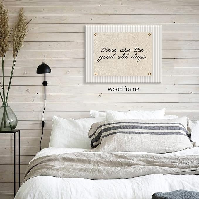 These Are the Good Old Days Wall Art Inspirational Quotes Poster 08x10 inch Framed Modern Minimalist Positive Affirmations Canvas Prints for Office Bedroom Wall Decor