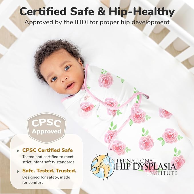Mama Cheetah Preemie Swaddle Sack, Organic Swaddling Sleep Sacks for Preemies, Swaddle Blanket Wrap, Easy Swaddles for Premature Baby Girl 4-7 lbs, Newborn Essentials, 3-Pack, Cotton, Love You